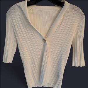 Vince Cream Button Down Women's Top